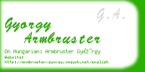 gyorgy armbruster business card